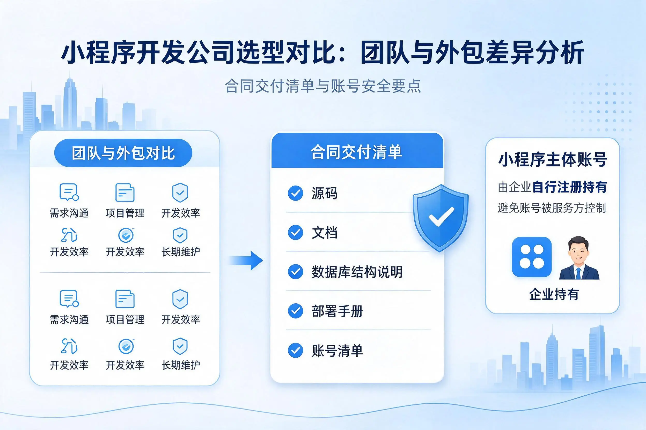 九江小程序开发公司选型对比:团队与外包差异分析