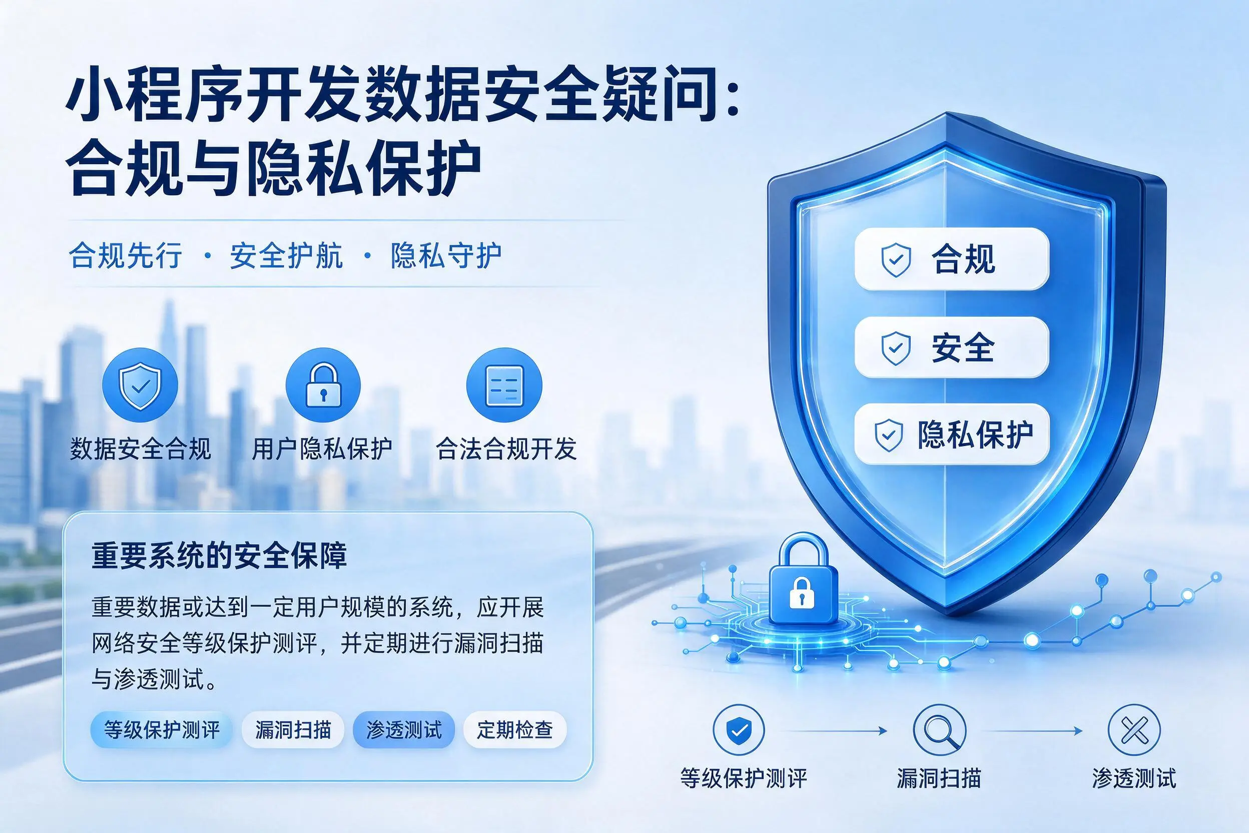 九江小程序开发数据安全疑问:合规与隐私保护