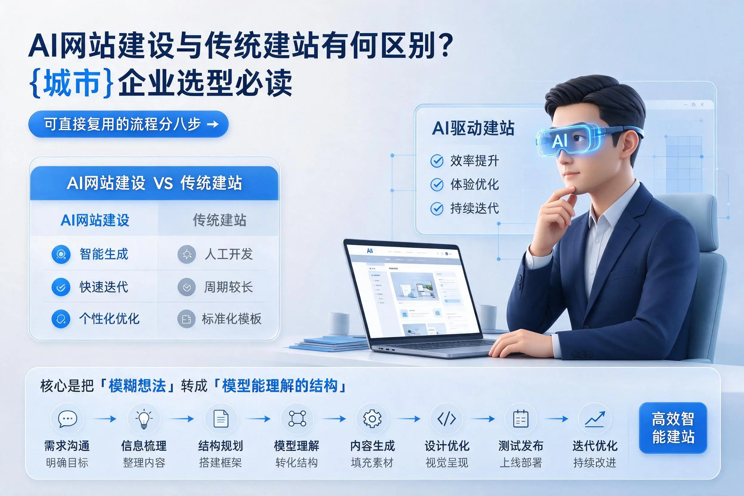 AI网站建设与传统建站有何区别？九江企业选型必读
