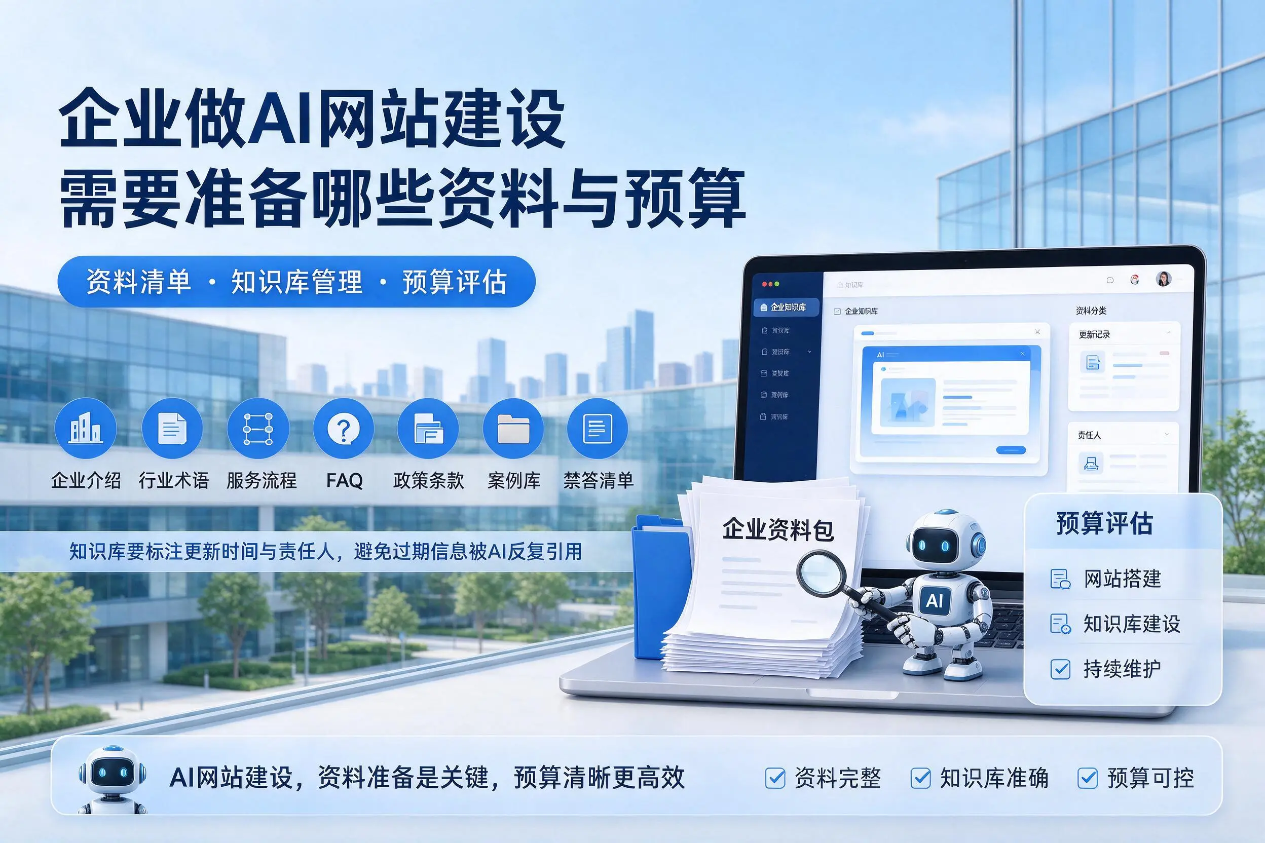 九江企业做AI网站建设需要准备哪些资料与预算
